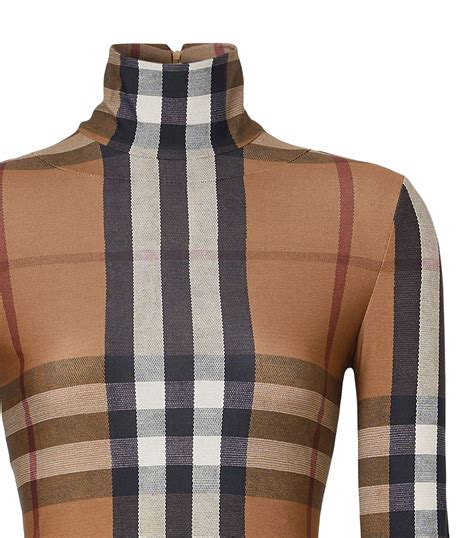 burberry shirt over turtleneck.